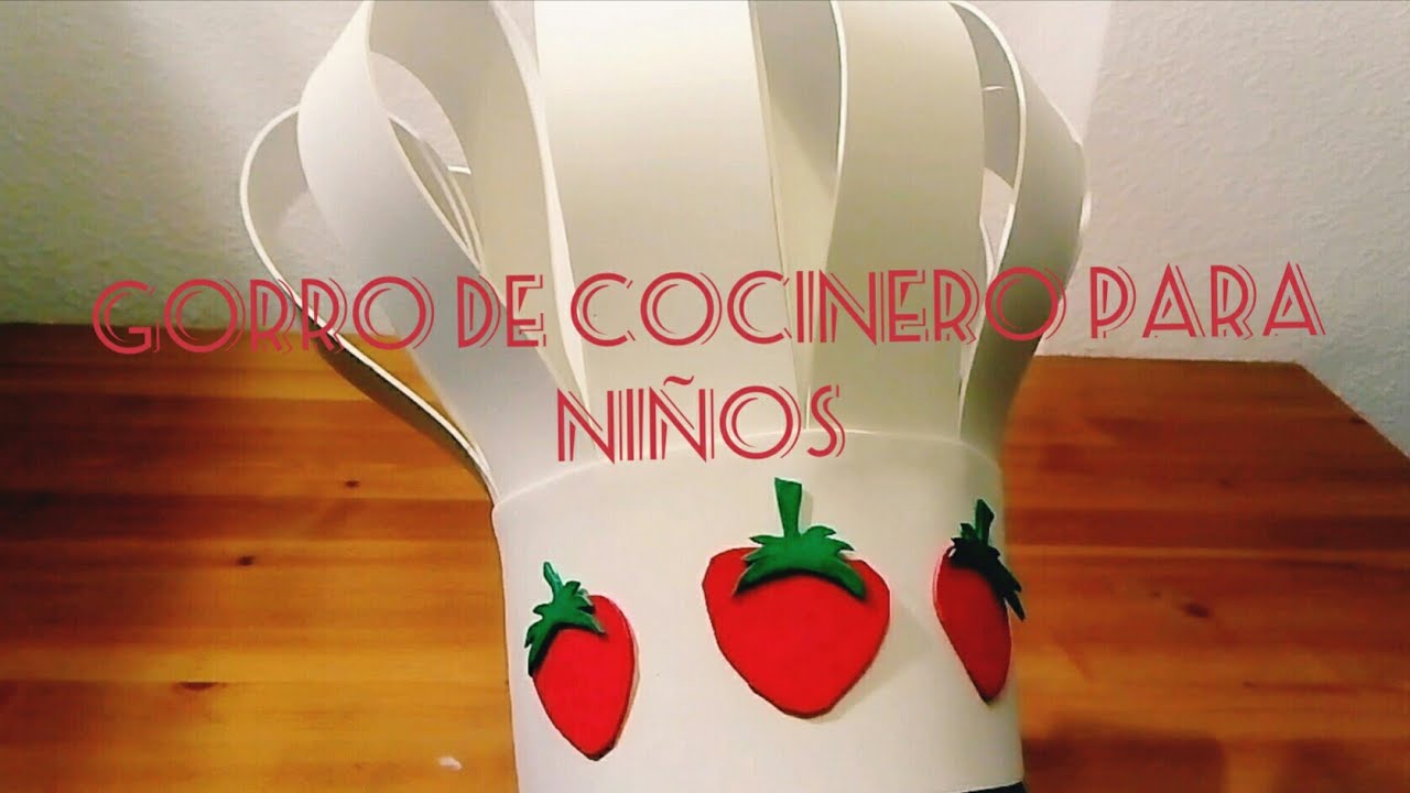 Infantil télex flor Gorro de cocinero para niños, manualidades fáciles . كيفية عمل قبعة الطبخ  للأطفال 😍 - YouTube