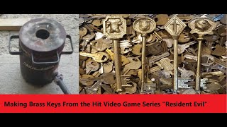 #DevilForge - Making Brass Resident Evil Mansion Keys from old Brass Keys