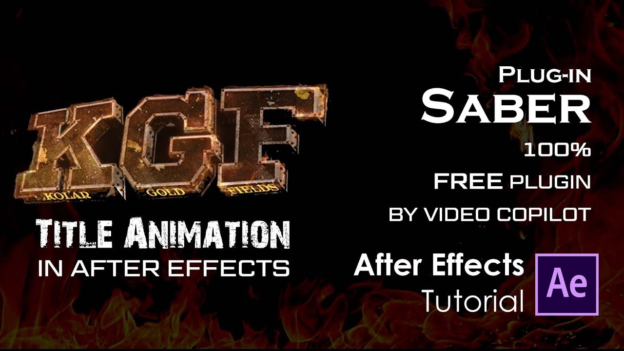 How to Create KGF Intro | After Effects Tutorial | Saber Plugin ...