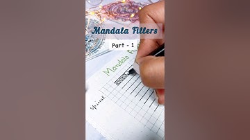 Mandala Fillers - part 1 #shorts #shortsvideo #viral