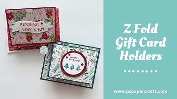 How to make fun Z-Fold Gift Card Holders