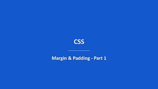 Basic HTML & CSS | Margin & Padding - 9