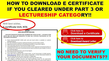 No e-Certificate for Lectureship cleared candidates??Joint CSIR UGC JUNE 2021 EXAM Slot!!