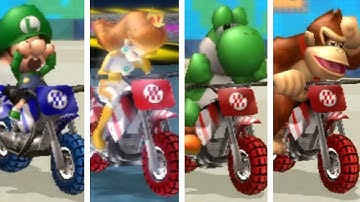 Mario Kart Wii - All Characters Losing Animations in Coin Runners (Bikes)