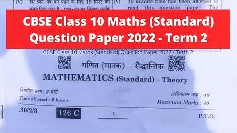 Math Term 2 Board Paper Set 1 Code 30/4/1 | class 10 Math Standard Board Paper 🔥
