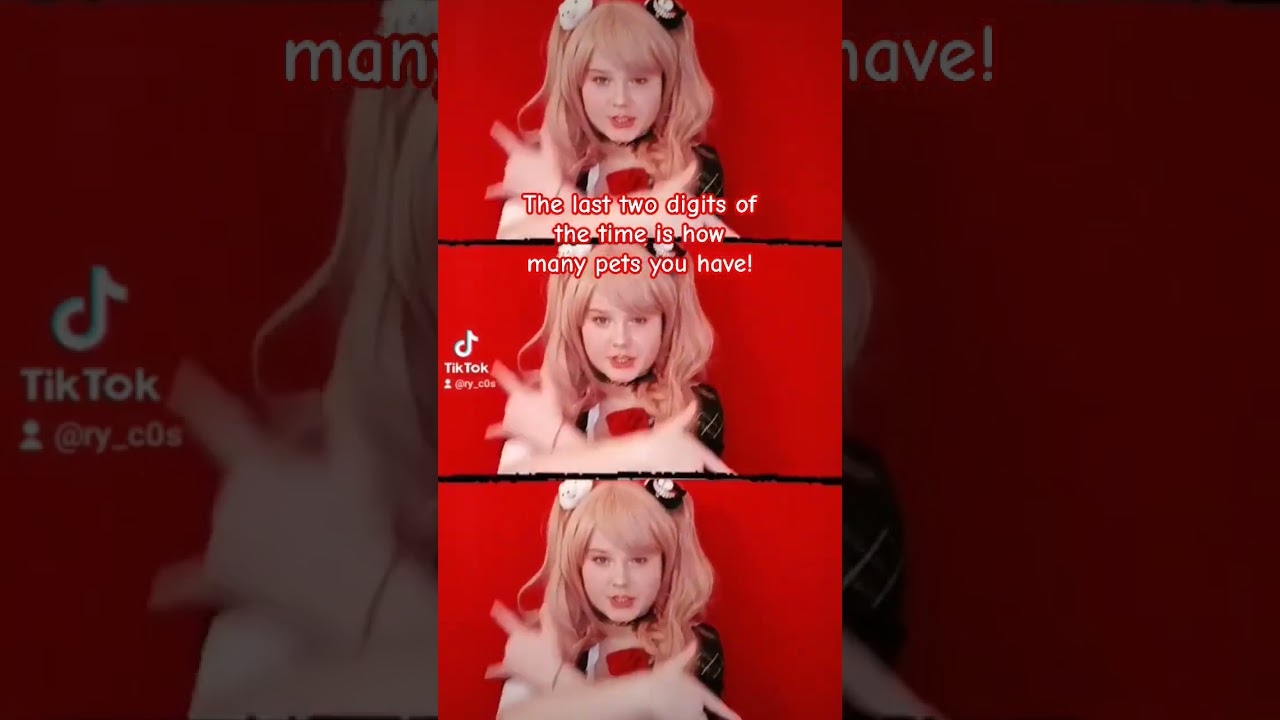8 pets!#cosplay #danganronpa #danganronpacosplay #junko #junkocosplay #junkoenoshima #fyp #viral