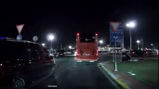 Night drive from Antalya airport to Alanya in Turkey | ASMR (no talking) POV 4K