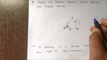 Relation Between Linear Velocity and Angular Velocity