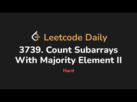 3739. Count Subarrays With Majority Element II | Leetcode Daily - Python