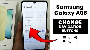 Samsung A06: How to Enable Back Button Setting - Change Navigation Settings
