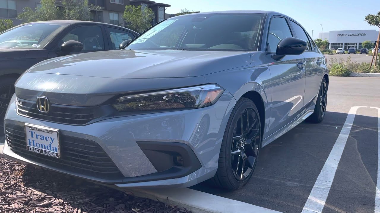 2022 HONDA CiViC SPORT SONiC GRAY PEARL (WALK AROUND and DEMO DRiVE) - YouTube