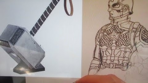 How To Draw Captain America *SPOILERS* Lifting Mjonir, (Thors Hammer) Avengers Endgame
