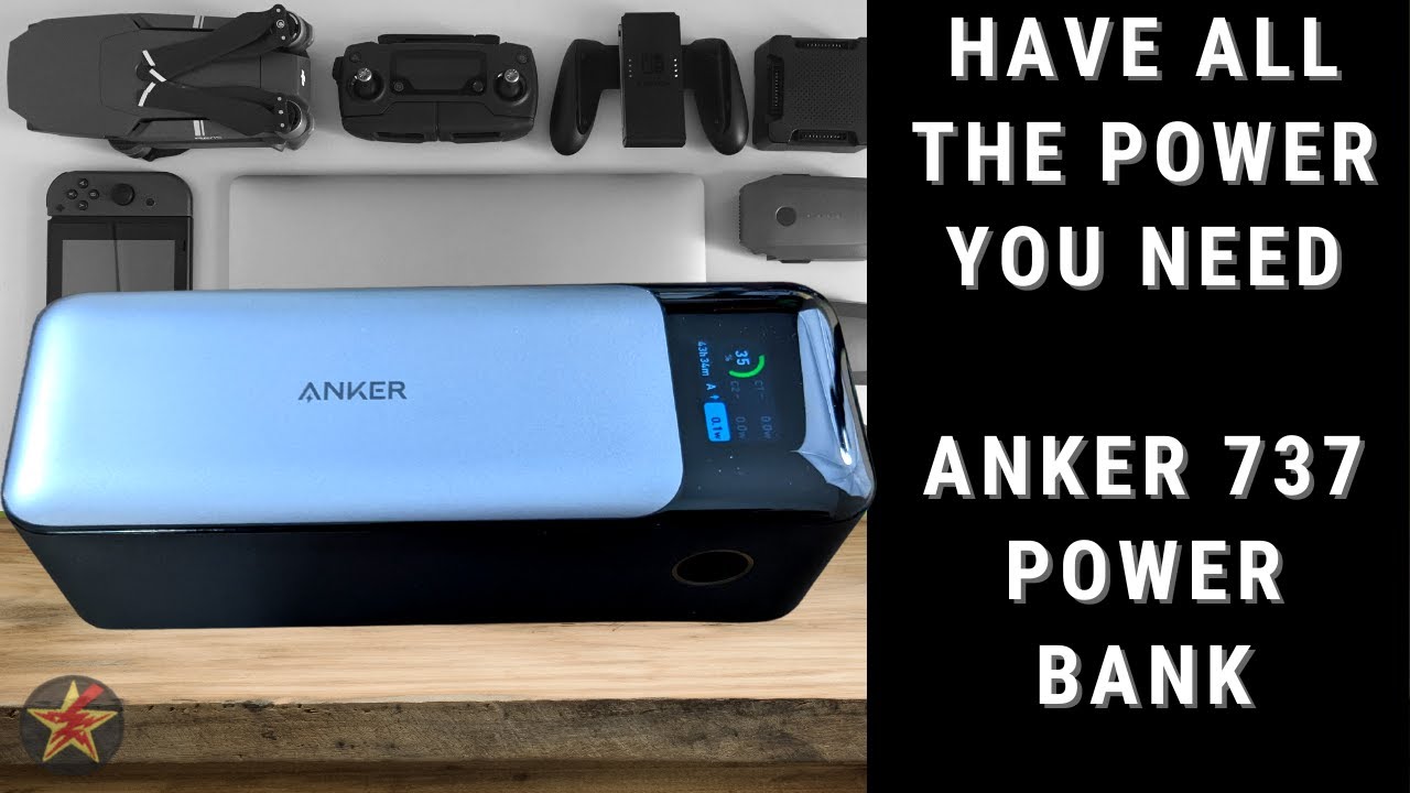 Anker 737 Power Bank(PowerCore 24K), 24,000mAh 3-Port Portable Charger with  140W