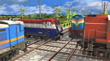 Trains Dangerous Interlocking Close Calls Compilation | Diamond Crossing – Indian Train Simulator