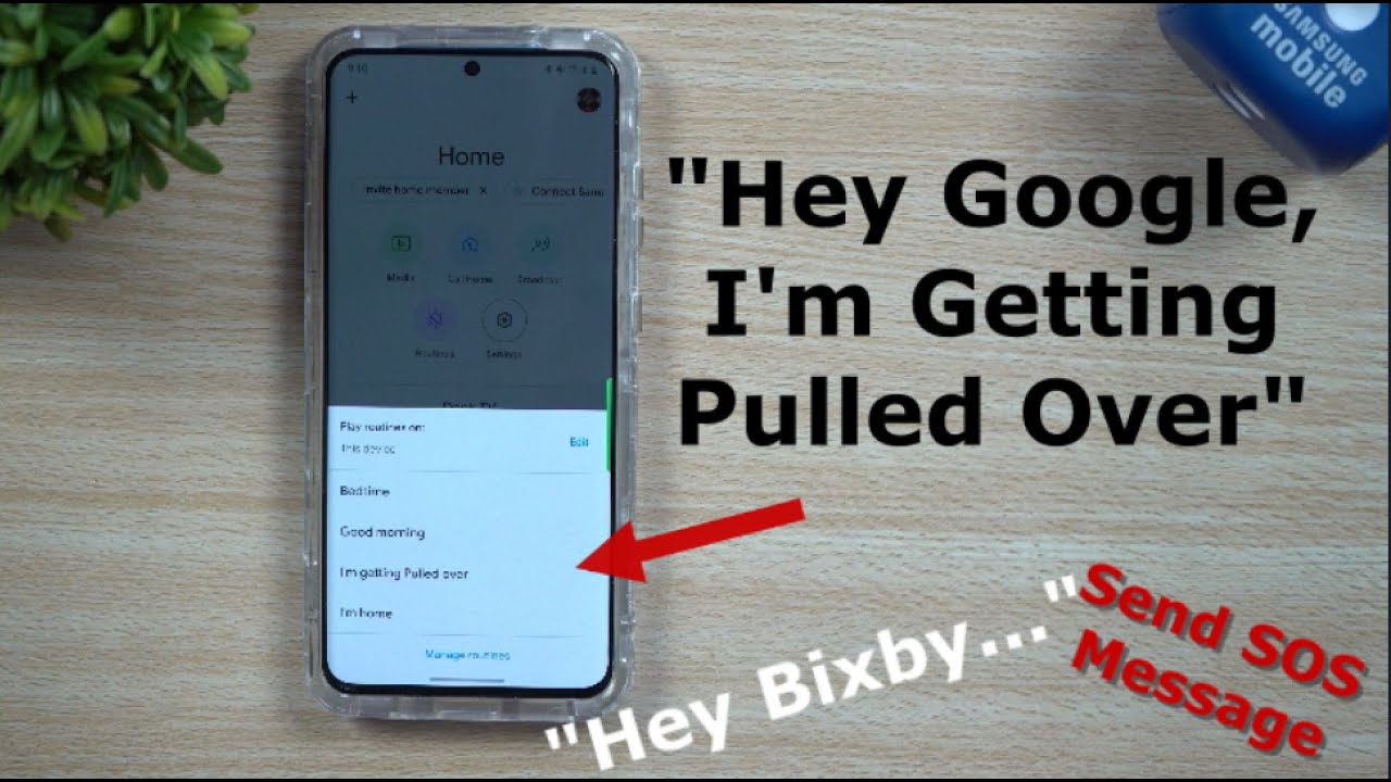 "Hey Google, I'm Getting Pulled Over" | Also Set Up On Bixby & A Hidden Feature - YouTube