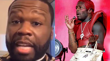 50 Cent REACTS To Lil Uzi Vert Wearing FINGERNAIL POLISH & PURSE At Show “WHAT MAKE YOU DO..