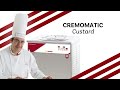 Roberto lestani prepares custard cream with cremomatic  iceteam 1927 and gambero rosso