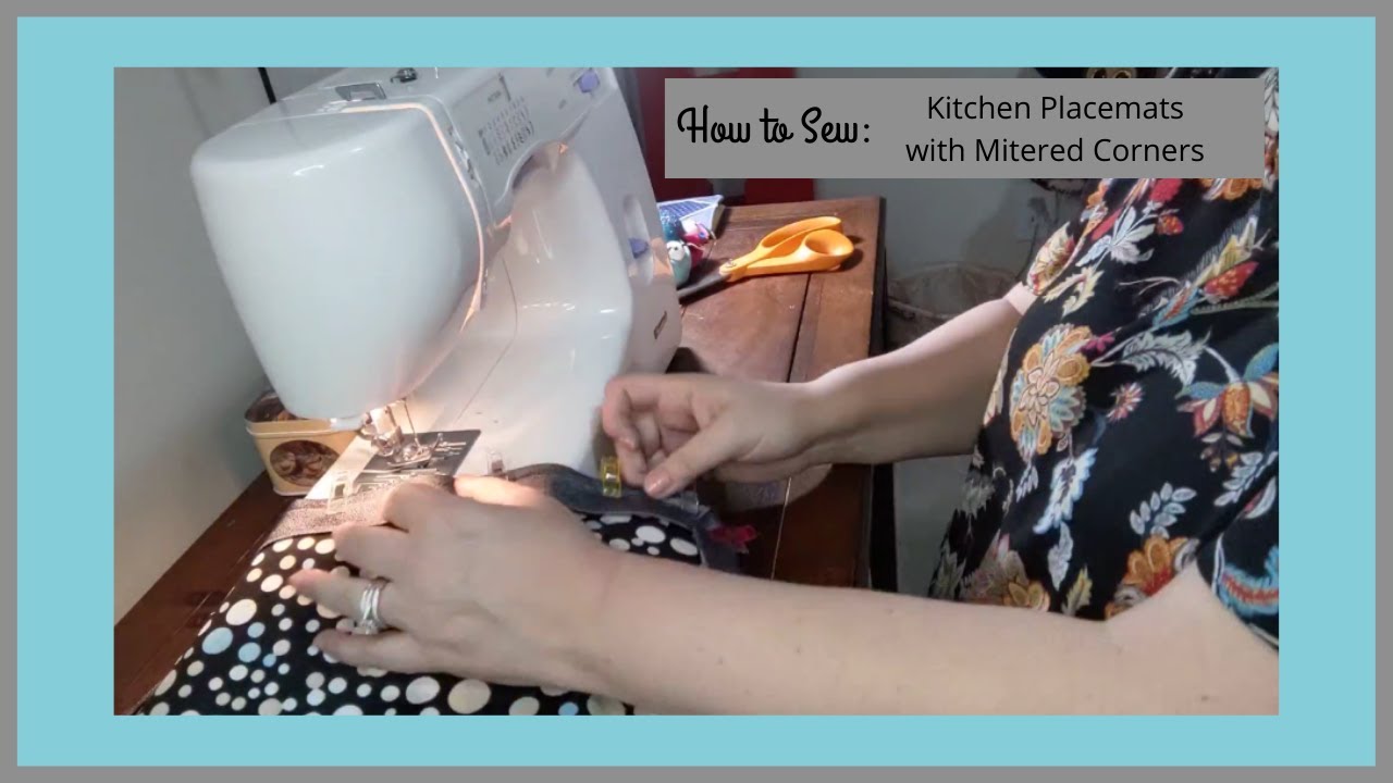How to Sew 10 Minute Placemat Tutorial with Mitered Corners YouTube