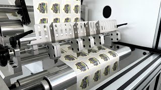 label laser cutting machine with back-scorer and slitter