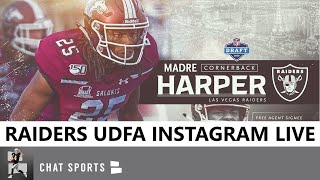 Las vegas raiders’ udfa madre harper joined chat sports’ mitchell
renz host of the raiders report on saturday for an instagram live
where they discussed ...