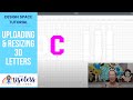 DIY 3D Letters in Cardstock - How to upload and resize using the Cricut:  Design Space Tutorial