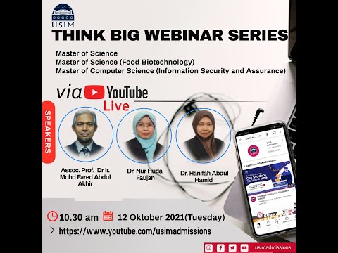 THINK BIG WEBINAR SERIES : FACULTY OF SCIENCE AND TECHNOLOGY 1