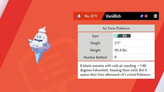 20191126175749 Pokemon Shield Snip 60 - Vanillite Evolved into Vanillish