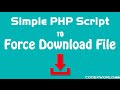 How to Force Download File in PHP