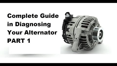 How to Check Your Alternator PART 1 (alternator still on the engine)