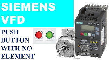 01# how to set siemens sinamics V20 external push button wiring and parameter VFD DESIRE AUTOMATION