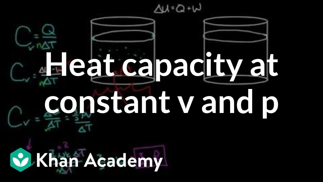 Heat Capacity At Constant Volume And Pressure Video Khan Academy