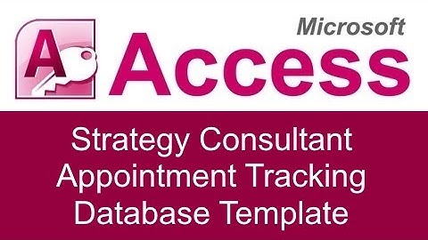 Microsoft Access Strategy Consultant Appointment Tracking Database Template