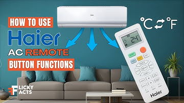 How to Use: Haier AC Remote Buttons & Functions | Model No. 0010401715BP | Celsius to Fahrenheit