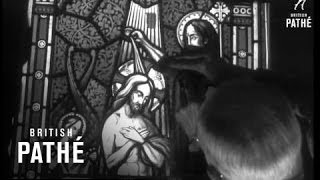 Restoration Of Stained Glass Church Window (1960)