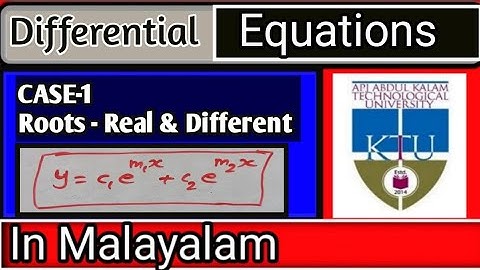 Solution of higher order homogeneous linear differential equation | Case 1