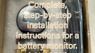 How to install, setup & use a battery monitor ( QWORK )