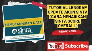 Tutorial Lengkap Update Akun Sinta (Cara Menaikkan Sinta Score Overall) screenshot 4