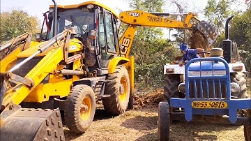 New Jcb 3dx Backhoe Loader Machine Loading Red Mud In Powertrack 434 DS Plus Tractor | Jcb tractor