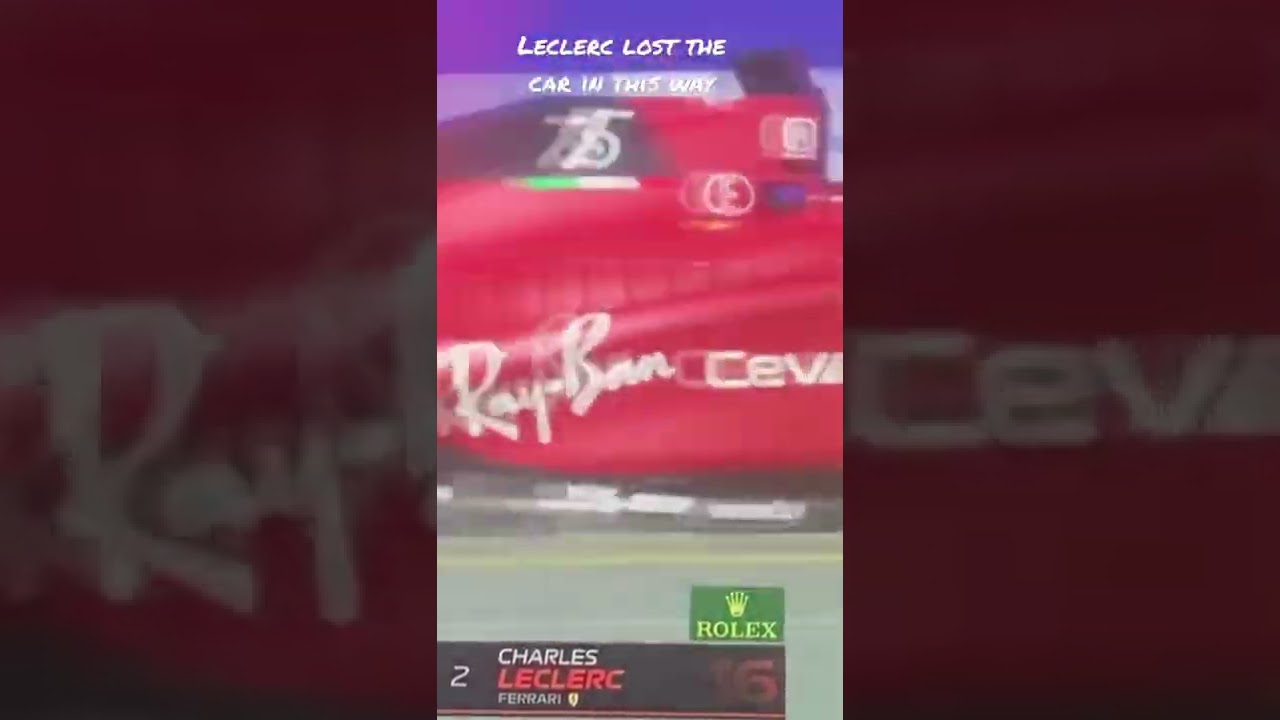 #leclerc  lost the #Ferrari in this way during #fp3  session - #bahraingp #f1