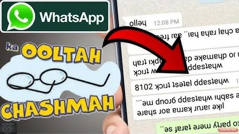 WhatsApp Messenger Flip (Mirror) Text | How to Do Secret Chating With Friends