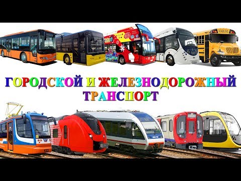 Городской транспорт и Железная дорога развивающее видео. Вагон Метро и поезда для детей
