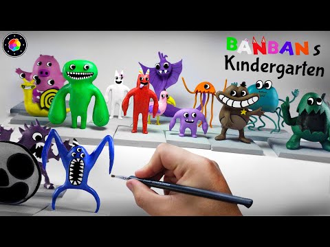SCULPTING The MAIN BANBAN GANG on Clay (Garten of Banban 2 & 3) | PlastiVerse