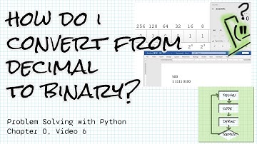 How do I convert from decimal to binary? Problem Solving with Python Ch 0 Concept