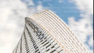 Cayan Tower timelapse known also as Infinity Tower in Dubai Marina