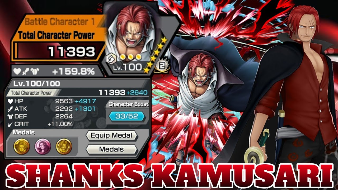 SHANKS KAMUSARI GAMEPLAY | ONE PIECE BOUNTY RUSH | OPBR
