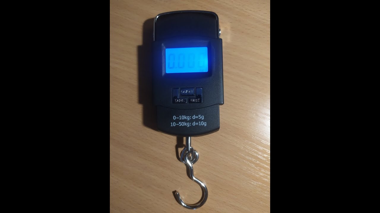 Весы цифровые ручные до 50кг (5г) WH-A08 с батарейками в комплекте. -YouTube
