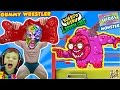 GUMMY WRESTLER Fights GIANT GUMMY BEAR & Kid Eats It!  Nerds Monster Battle (FGTEEV Launcha Libre)