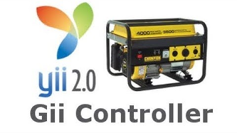 Gii Generating Controller Yii2