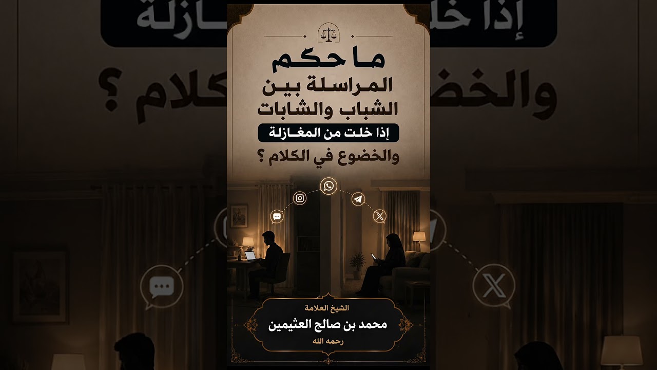 ما حكم المراسلة بين الشباب والشابات إذا خلت من المغازلة والخضوع في الكلام ؟ ابن العثيمين رحمه الله
