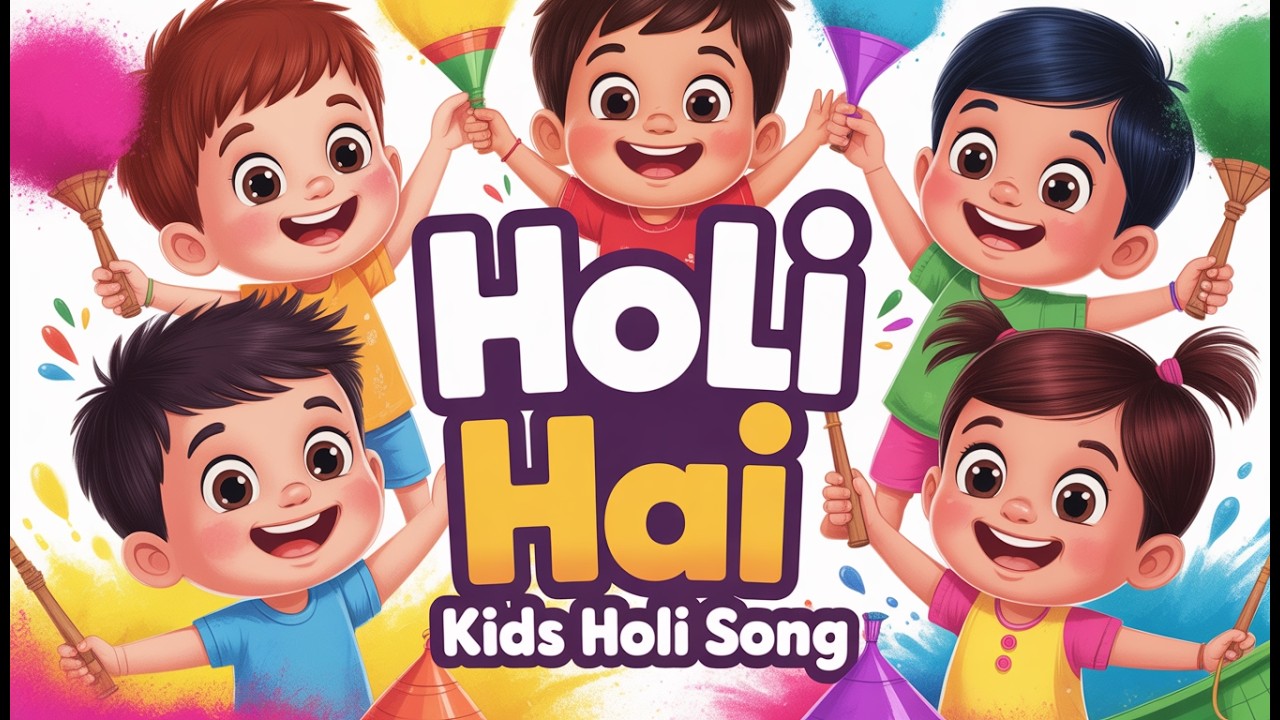 Bachho Ki Holi Aayi 🌈 | Kids Holi Song in Hindi | Baby Rhymes & Festival Song | Kidddie NR4U